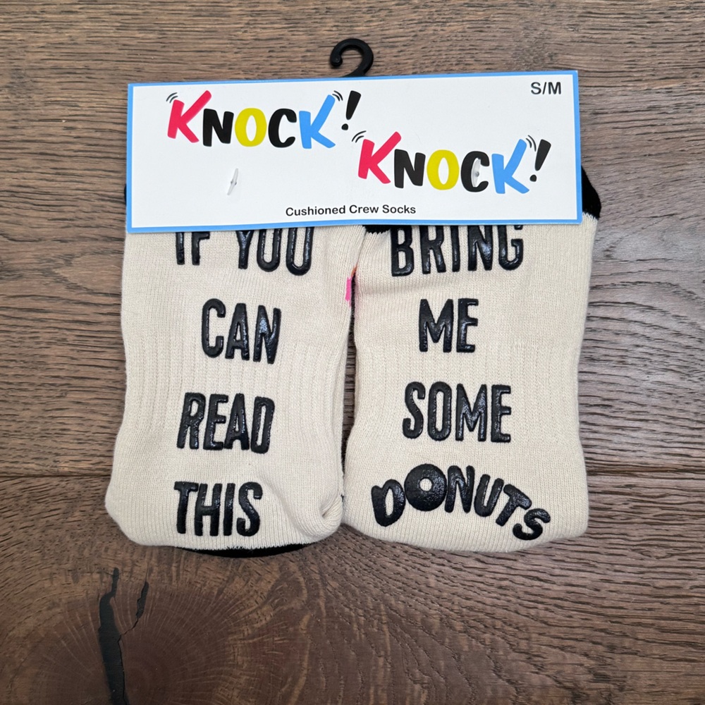 OOOH YEAH! Socks, If You Can Read This Bring Me Some Donut Socks, S/M - NWT